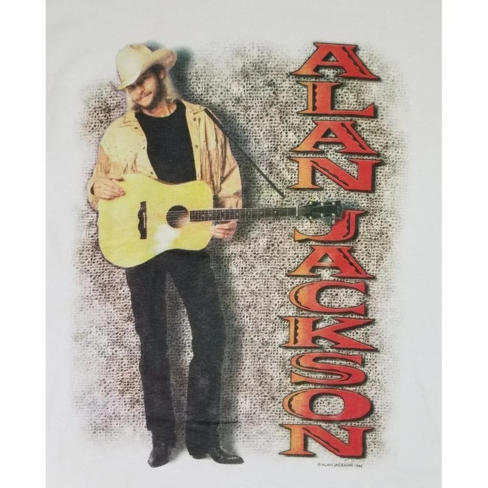Vintage ALAN JACKSON Country Comfort 1995 Concert Tour Double Side Shirt Adult L - Picture 4 of 9